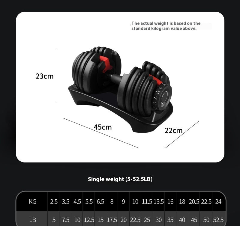 15-Level Adjustable Dumbbell Set – Space-Saving Steel Home Gym Free Weights for Strength Training & Bodybuilding