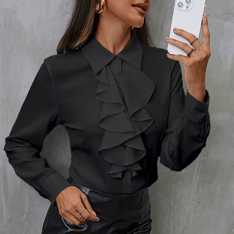 New Long Sleeve Business Work Office Chiffon Blouse Shirt Women - Velora