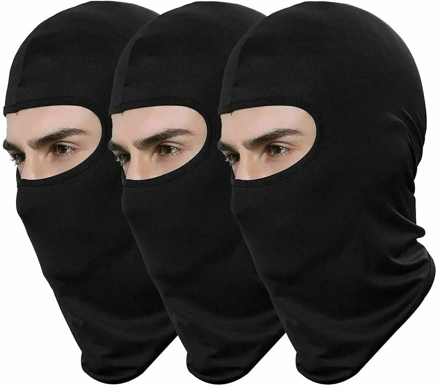 3 Pack Tactical Balaclava Thin Full Face Mask Lightweight Motorcycle Warmer Ski - Velora