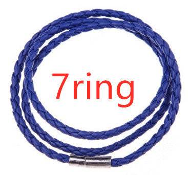 Personalized Mens Braided Genuine Leather Bracelet Stainless Steel Custom Beads Name Charm Bracelet For Men With Family Names - Velora
