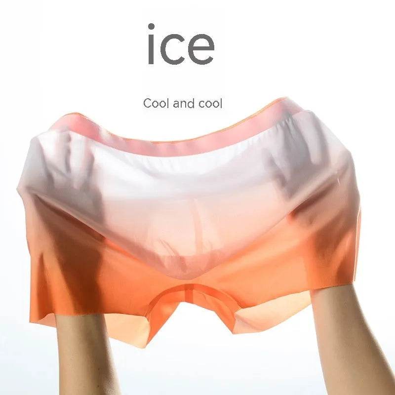 Ice Silk Men's Breathable Full Seamless Boxer Brief Pant underwear