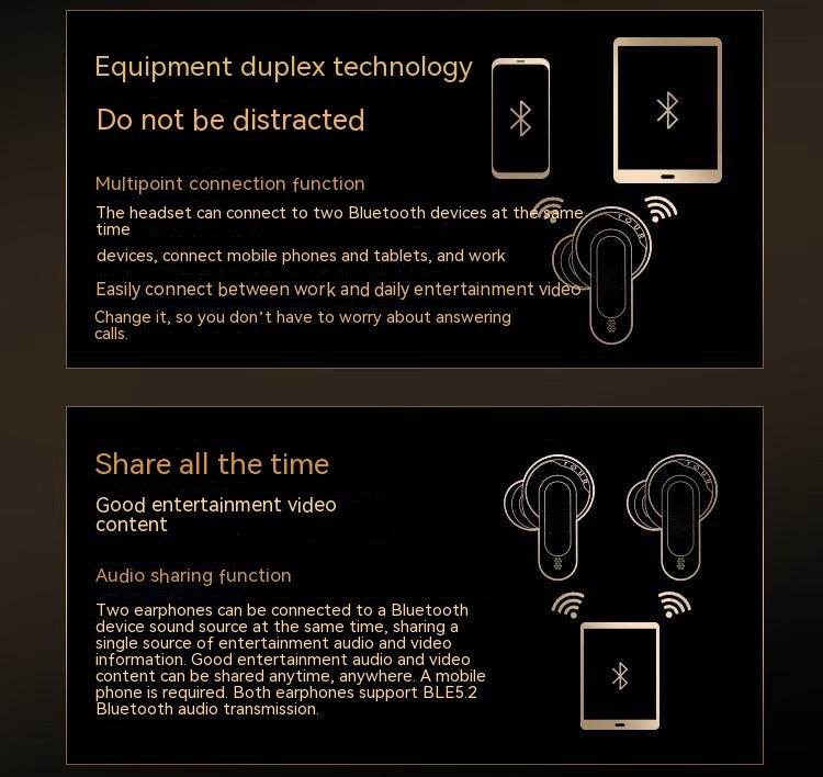 Smart Screen Noise-Cancelling Bluetooth earbuds True Wireless In-ear Headphone - Velora