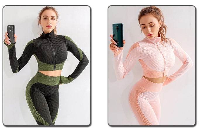 Seamless Workout Yoga Sets women leggings - Velora