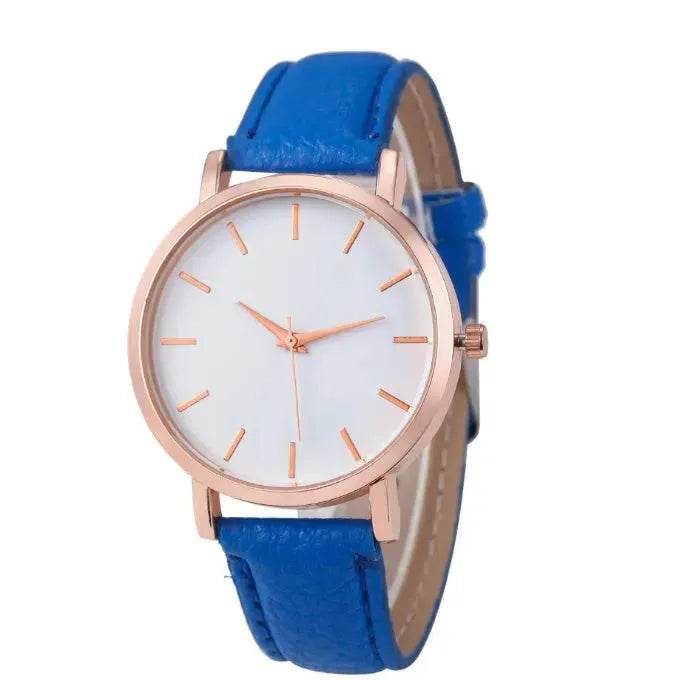 Unisex Leather quartz watch - Velora