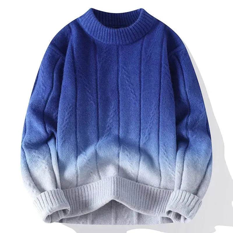 Fall Winter Gradient High-grade woolen Pullover Sweater for Men - Velora