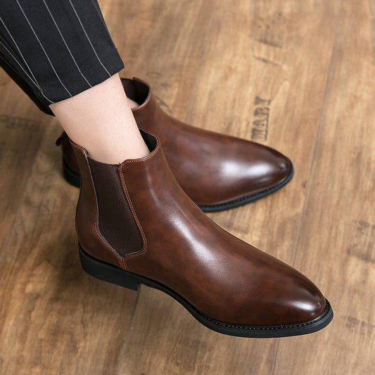 Autumn And Winter Fleece-lined Men's Plus Size Fashion Short Boots Velora
