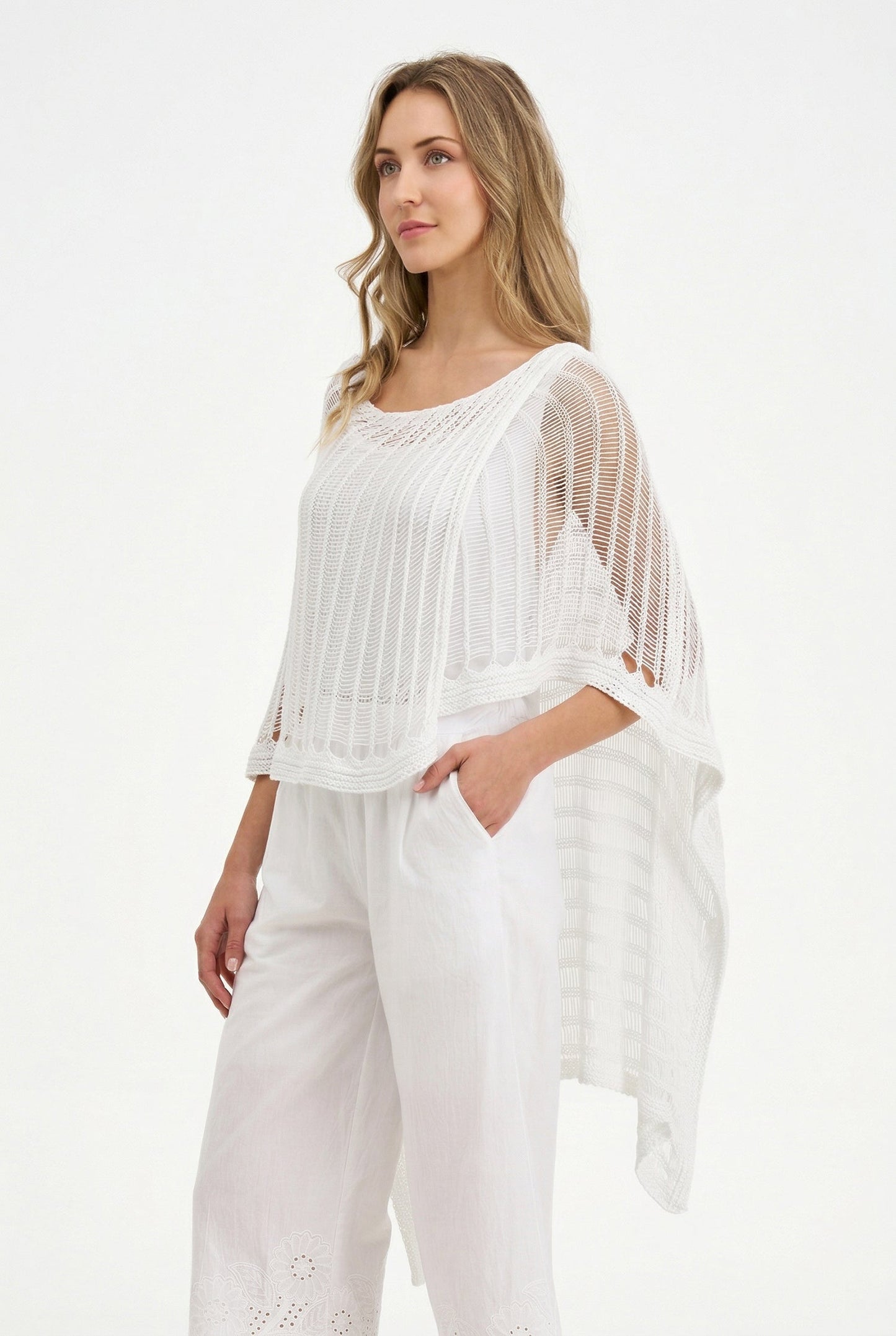 Women's Knit Poncho Top