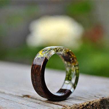 Time Resin Faceted Handmade Personality Ring - Velora