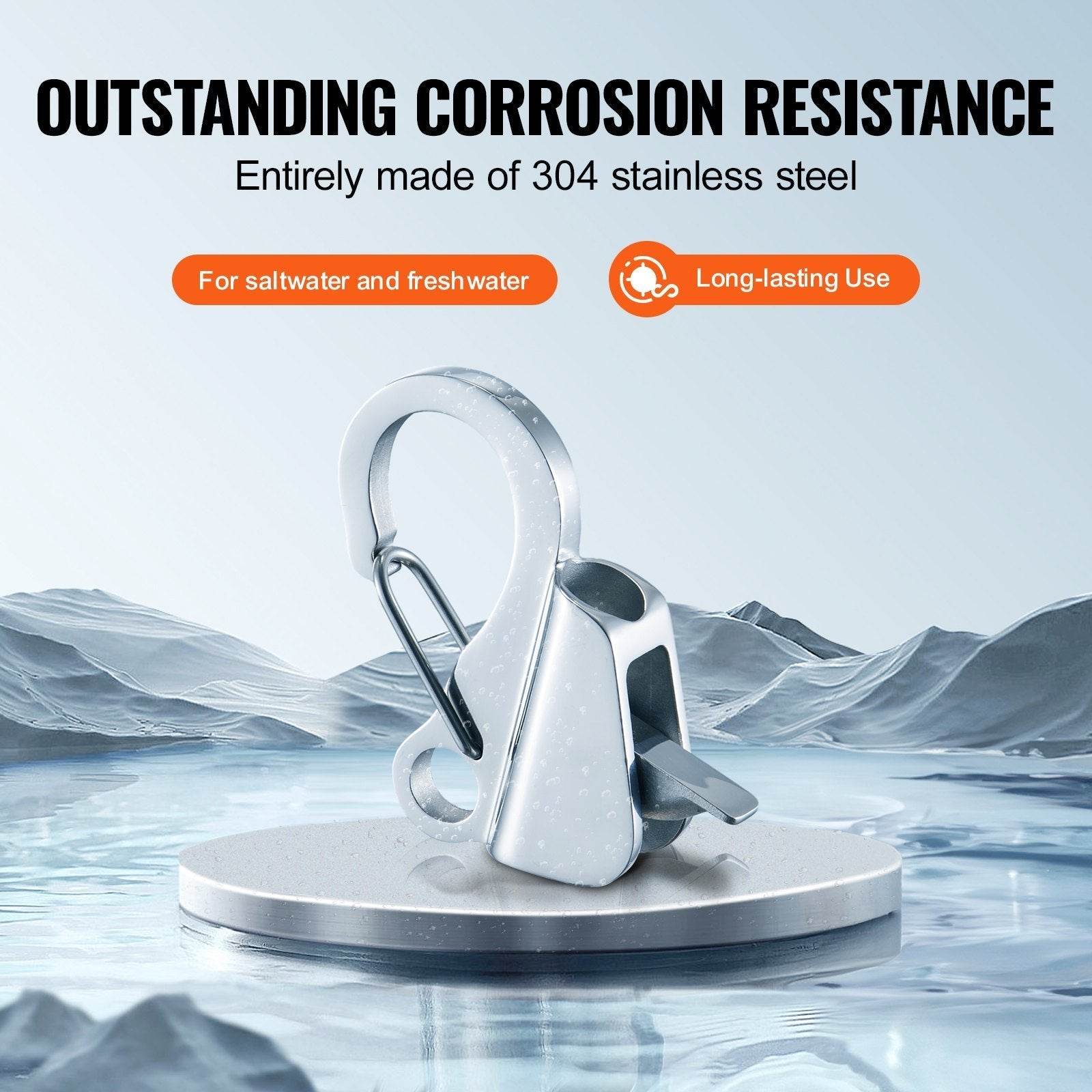 Boat Anchor Hook, 304 Stainless Steel Slide Anchor, Knotless Anchor System With Quick Release, Boat Anchor Hook Clips For - Velora