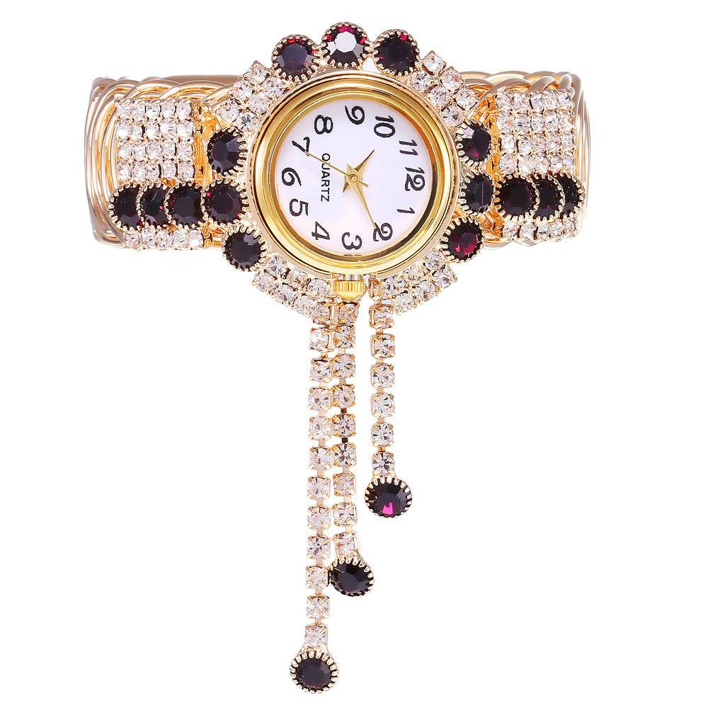 Ladies Fashion Rhinestone Bracelet Watch - Quartz - Velora