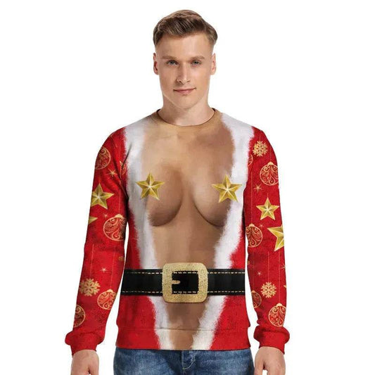 Printed Funny Christmas sweatshirt for couple