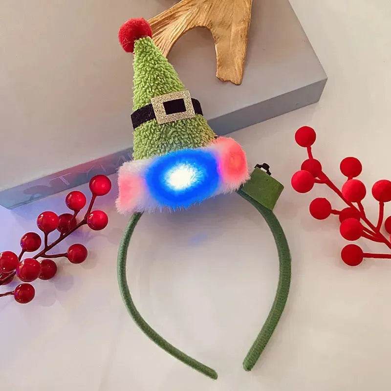 Christmas With Light Headband Snowflake Women's - Velora