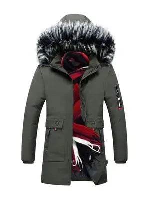 Fur Collar Hoodie Winter Parka Jacket for men - Velora
