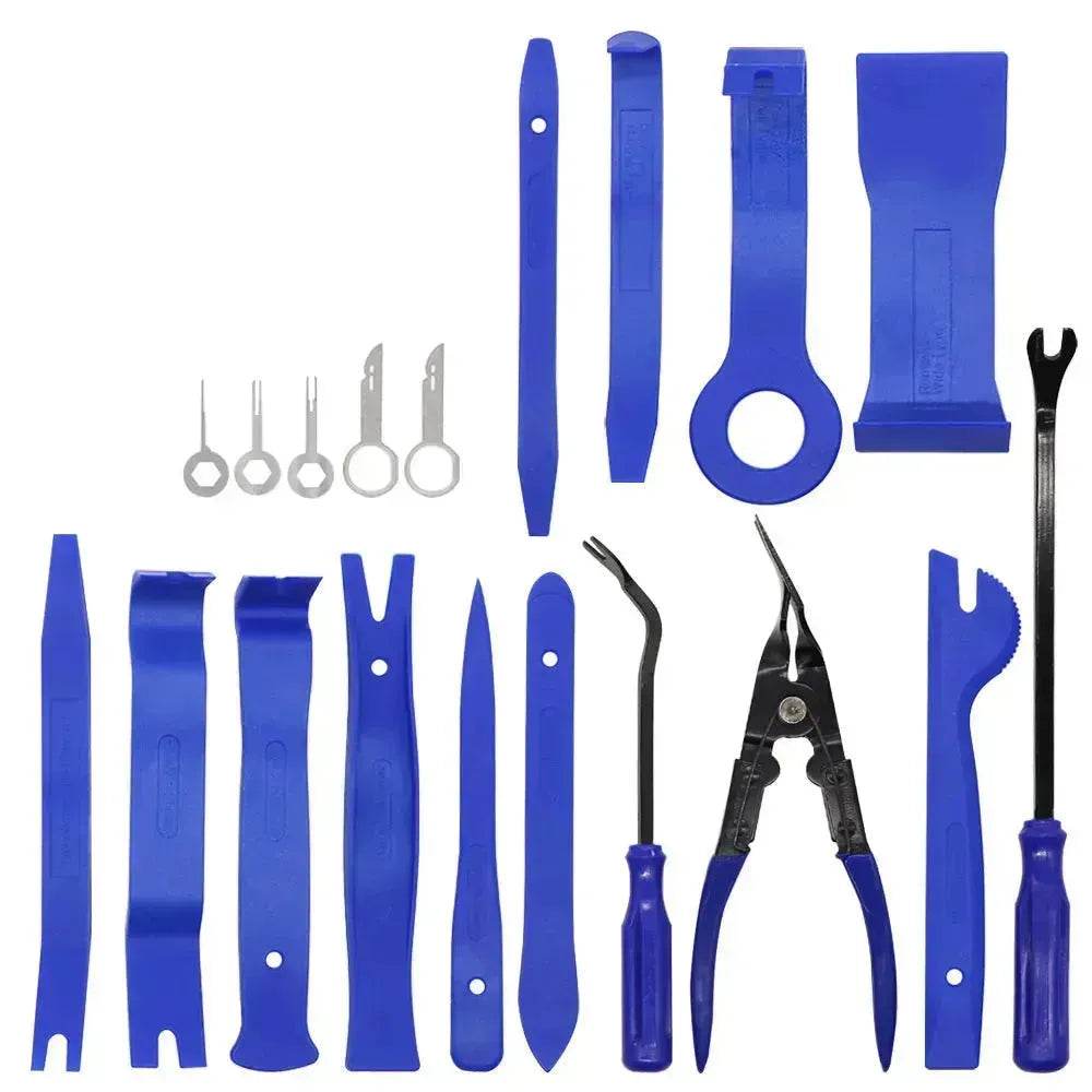 Plastic 19pcs Car Radio Panel Trim Dashboard Removal Set Easy Carry Disassemble Repair tool - Velora