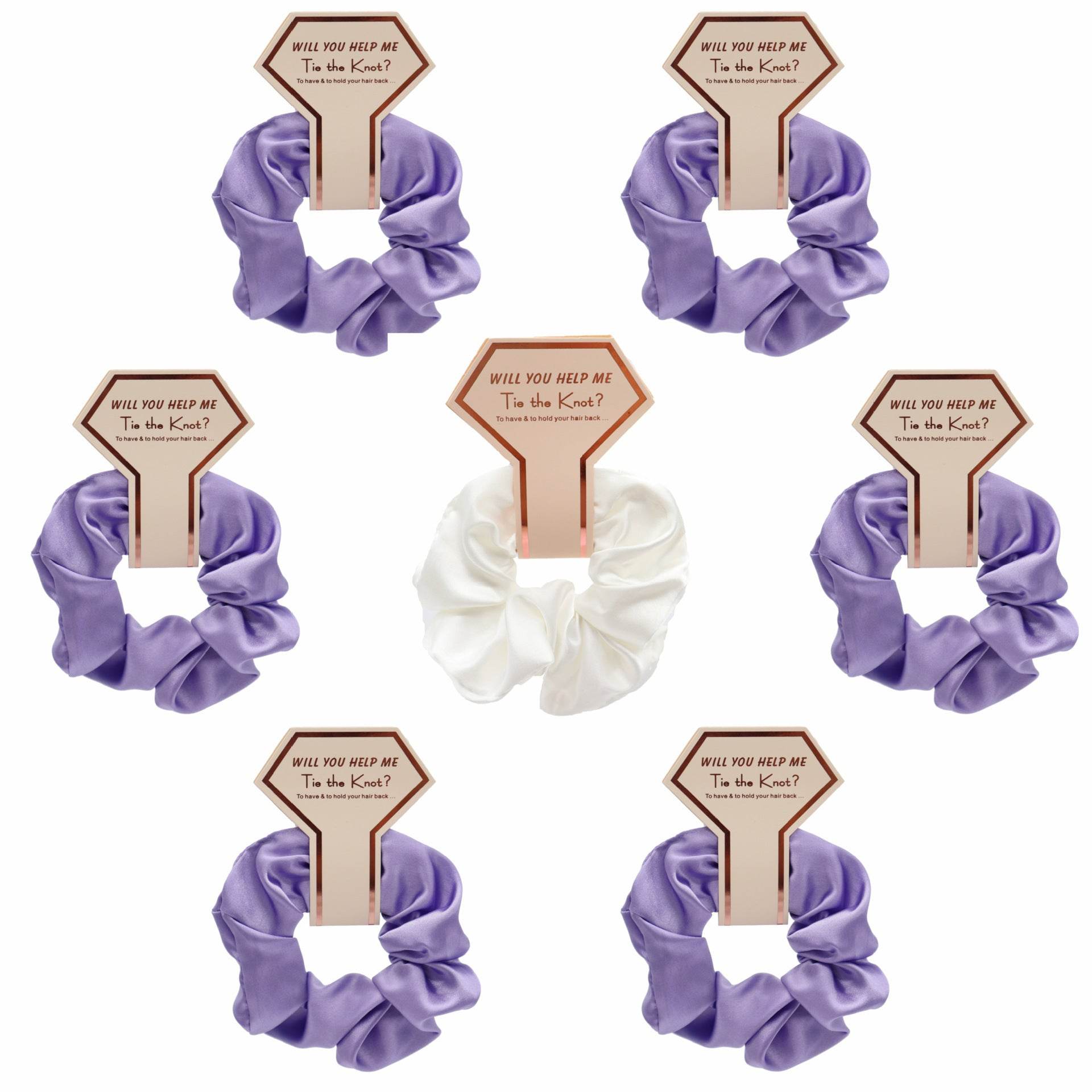 Luxury Silk Satin Hair Scrunchies Hair Ties women - Velora