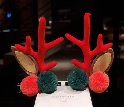 Mori Style Deer Hairpin A Pair Of Hairclips Children's Cute Christmas Headband - Velora