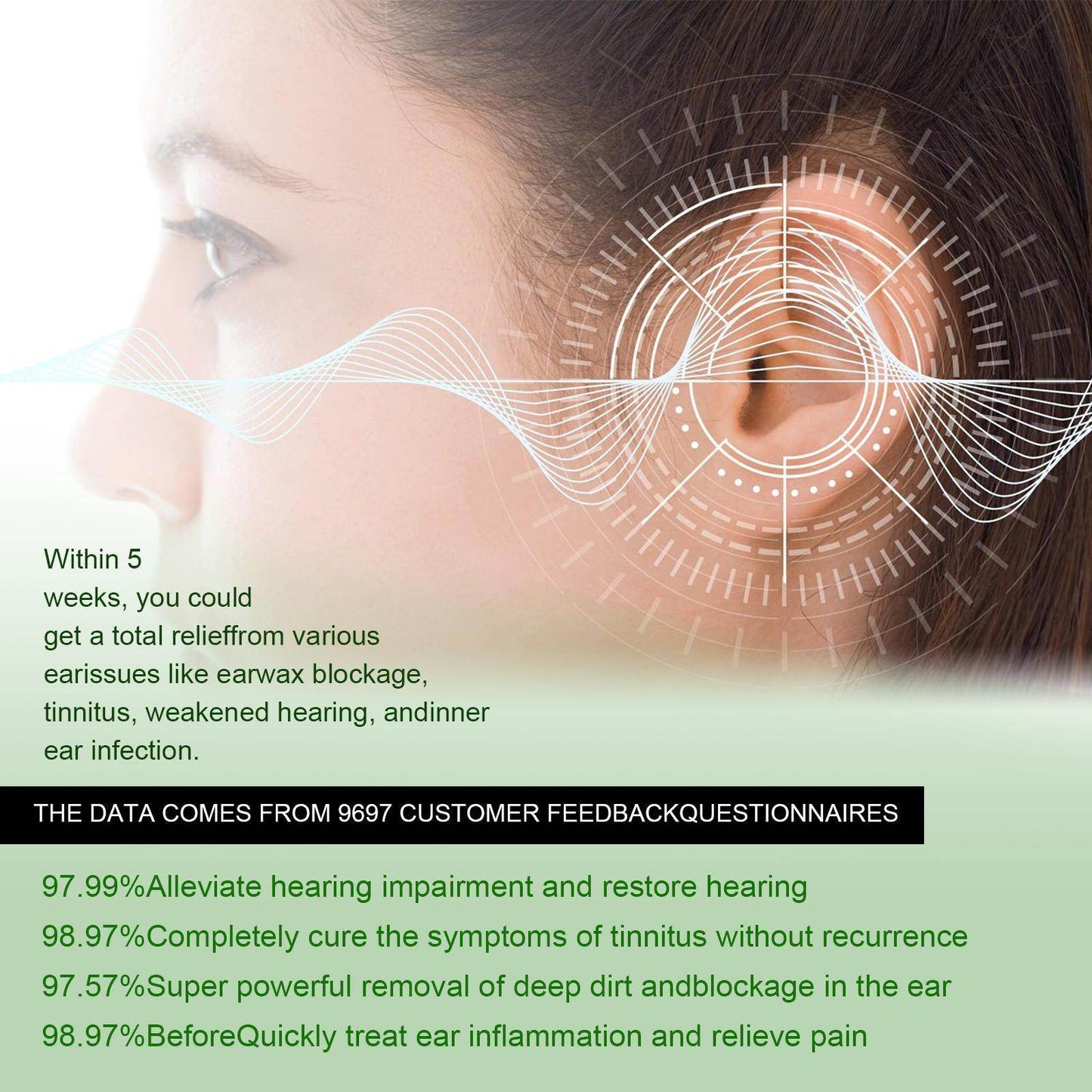 Erlebao Ear Soothing Health Care Ear Drops, Relieve Inner Ear Blockage And Tinnitus Discomfort - Velora