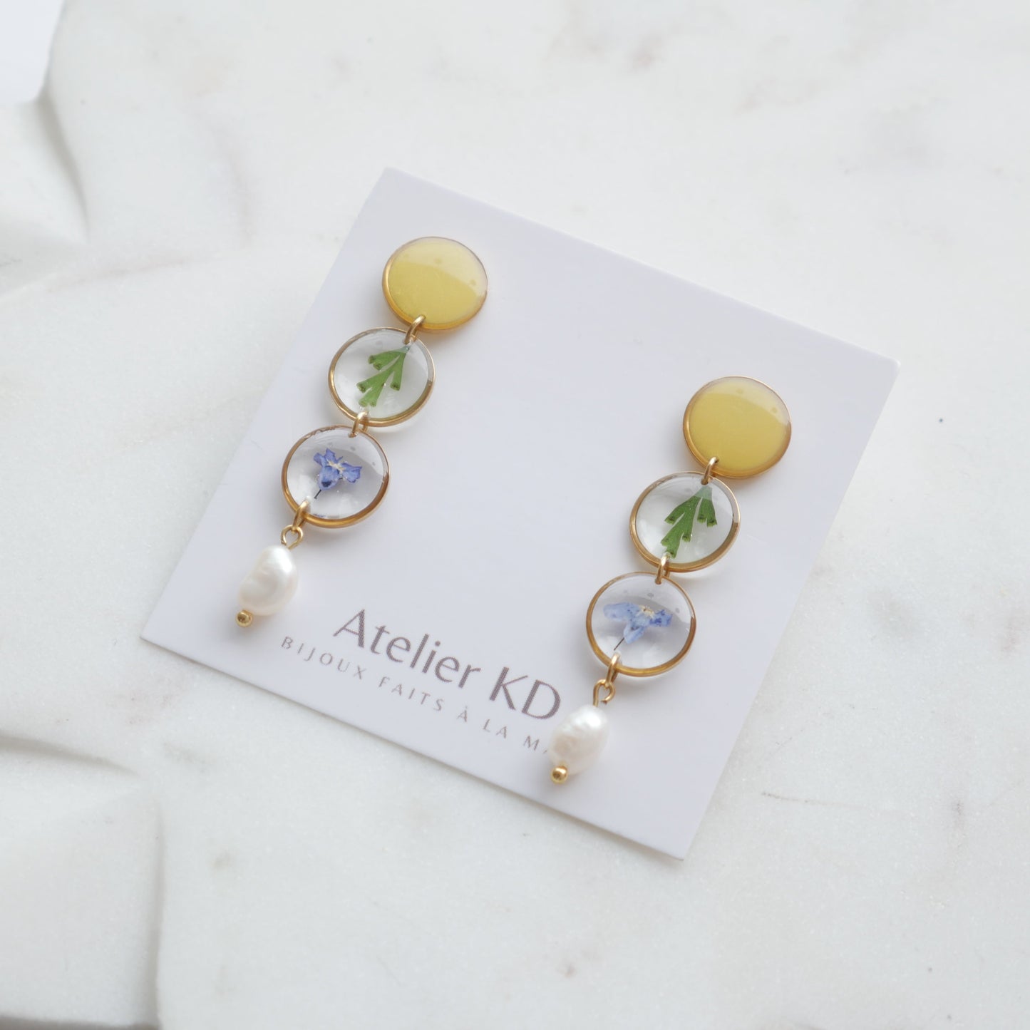 Boucles d'oreilles Perla duo - rond - Velora