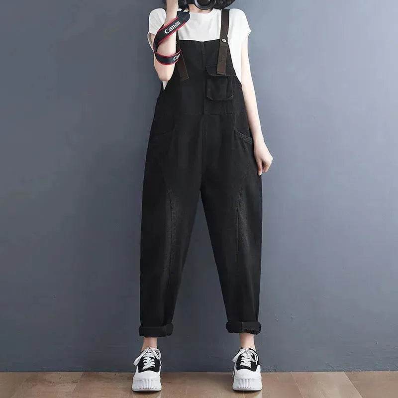 Y2K Women's Denim Jeans Romper suit Street Denim Strap Jumpsuit - Velora