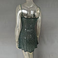 Rhinestone Decor Mini Cami Dress - Velora