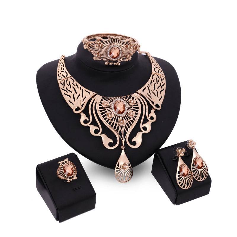 Necklace, earrings, bracelet, ring set - Velora