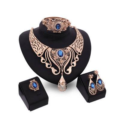 Necklace, earrings, bracelet, ring set - Velora