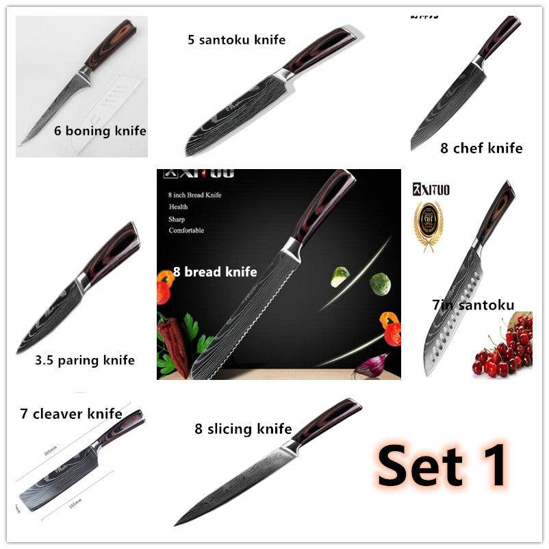 Carpenter's Special Set 6-piece Set 8-piece Set Knife Chef Knife Kitchen Knife Cooking - Velora