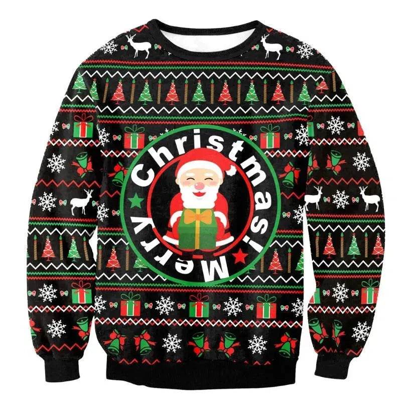 UGLY CHRISTMAS SWEATER Vacation Santa Elf Funny Womens Men Sweaters Tops Autumn Winter Clothing - Velora