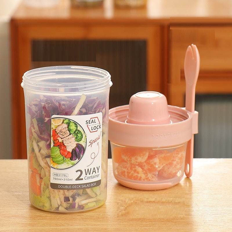 Portable Lock sealed Breakfast Oatmeal Cereal Nut Yogurt Fresh Fruit Salad Cup - Velora