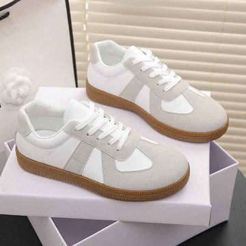 Retro Casual Sports Shoes Womens Flat Sneakers Single-layer Shoes