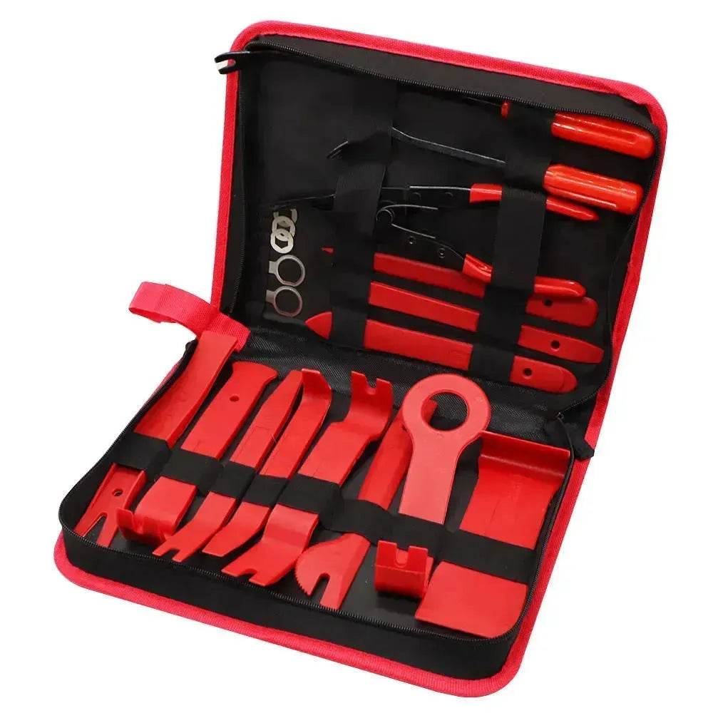 Plastic 19pcs Car Radio Panel Trim Dashboard Removal Set Easy Carry Disassemble Repair tool - Velora