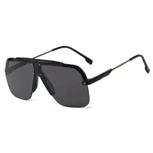 Premium Rimless Oversized Aviator Sunglasses for Women, PC Lens UV Protection Women’s Shade - Velora