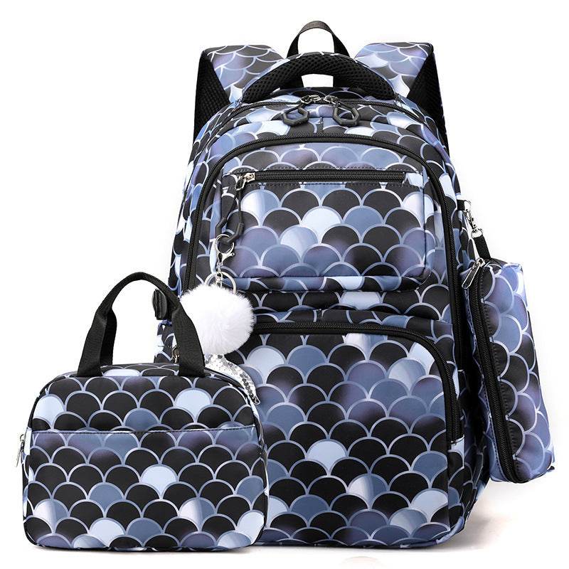 3 in 1 set Primary School Girls Backpack Lunch Bag and Pencil Pouch - Velora