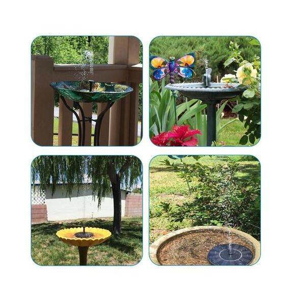 Solar Water Mercury Garden Miniature Floating Fountain - Velora