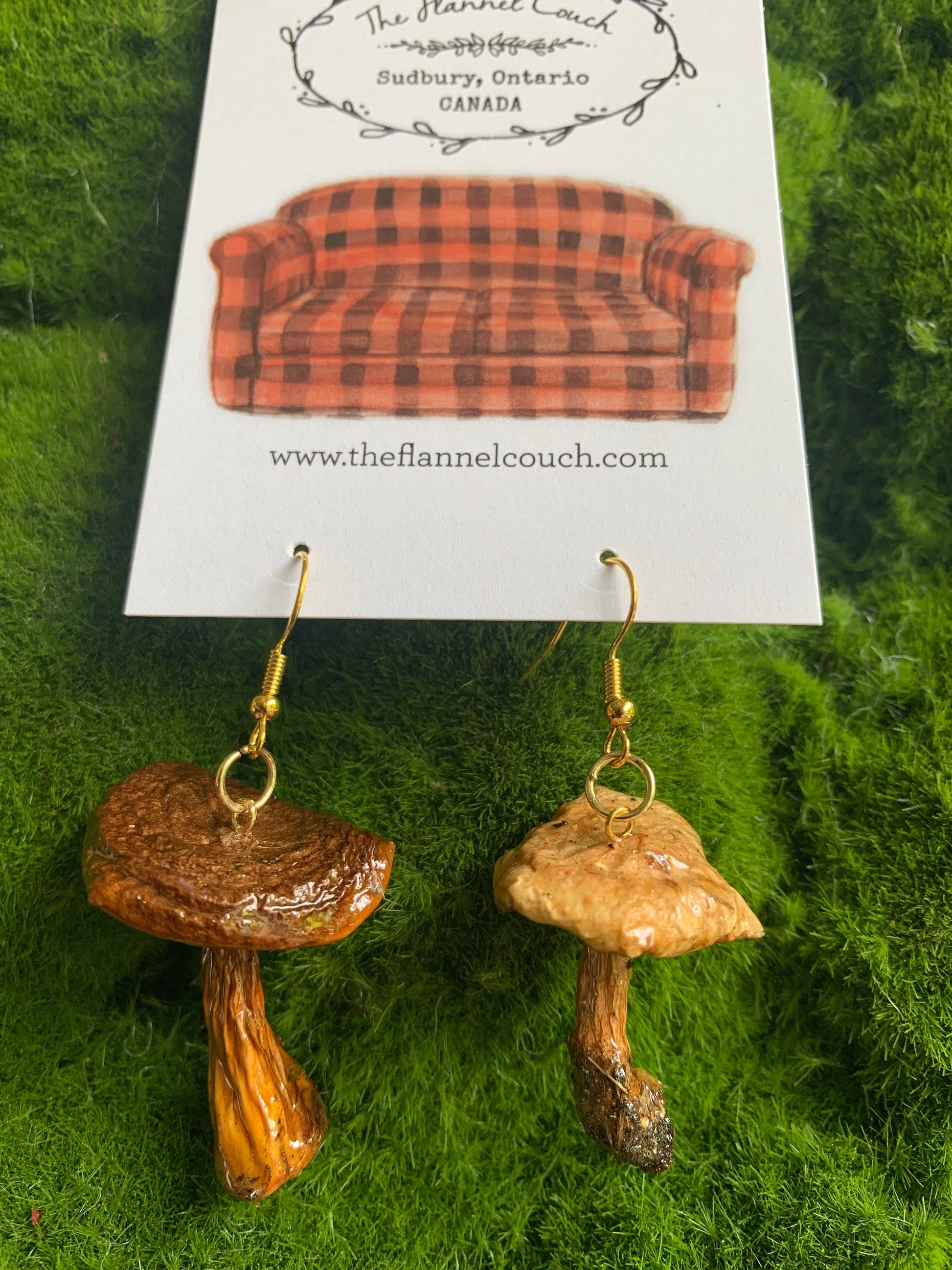 Wild Ontario Mushrooms Earrings www.Shopthatapp.com