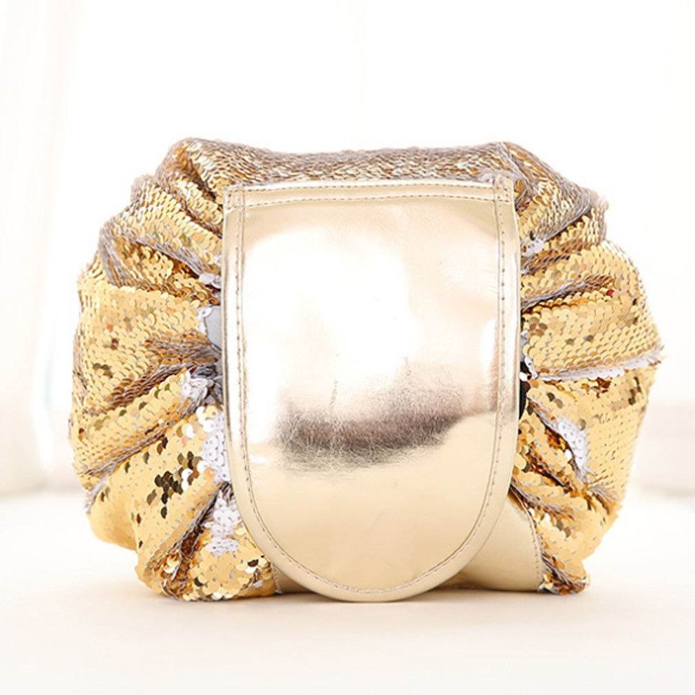 Animal Printing Large Capacity Drawstring Lazy Cosmetic Storage Bag - Velora