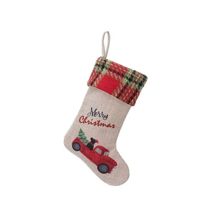 Christmas Decoration Supplies Car Linen Stockings Suit - Velora