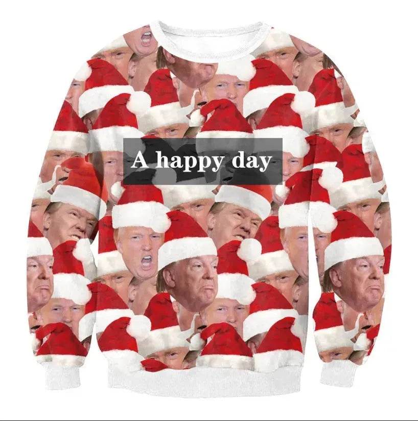 UGLY CHRISTMAS SWEATER Vacation Santa Elf Funny Womens Men Sweaters Tops Autumn Winter Clothing - Velora