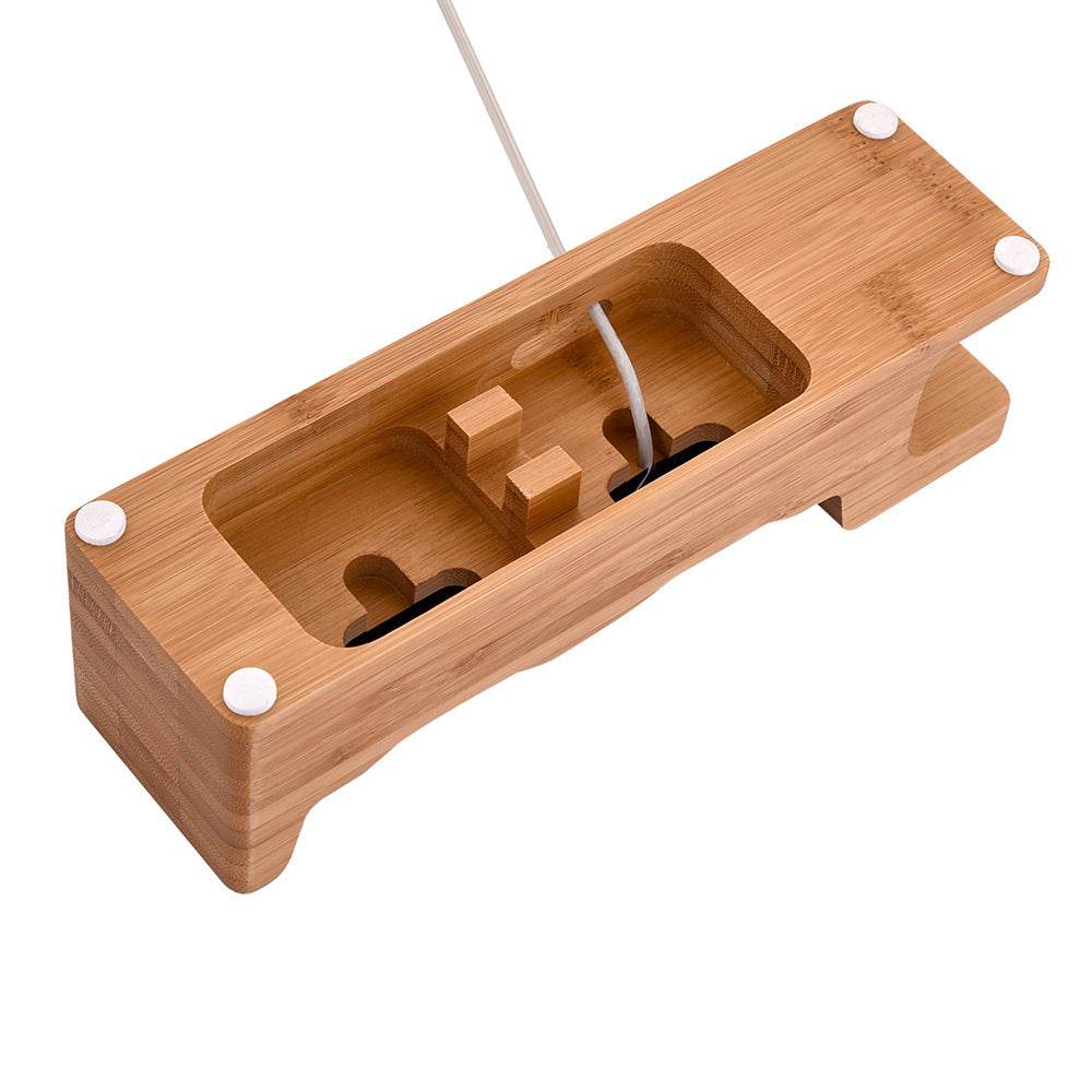 Wooden Table Desktop Dual Phone Holder - Velora
