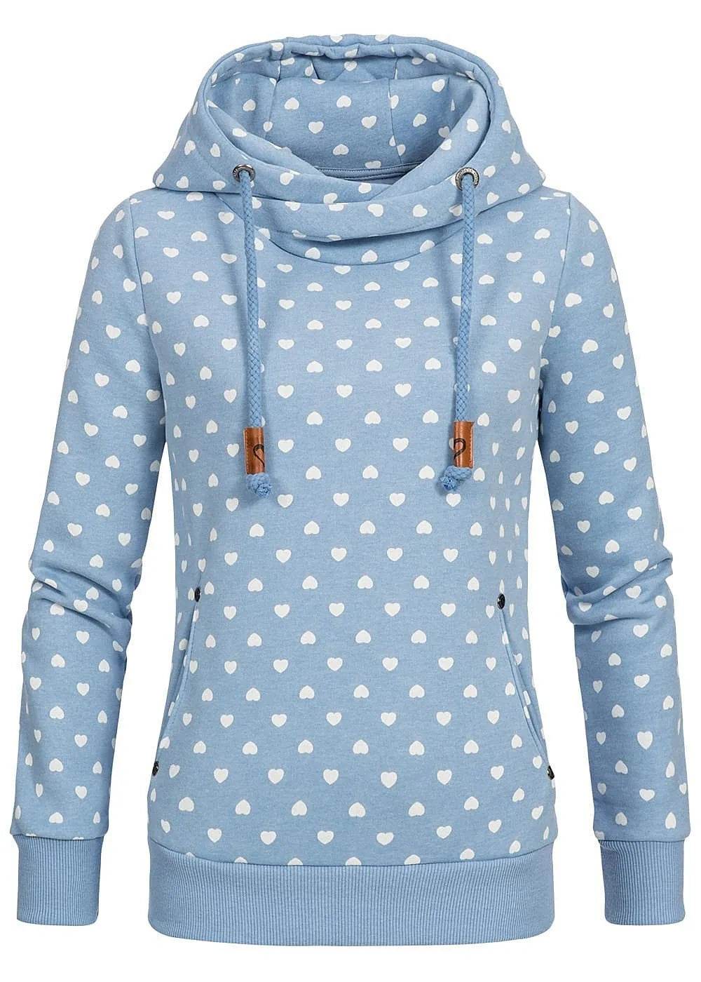 Women Printed loose hooded sweatshirt - Velora