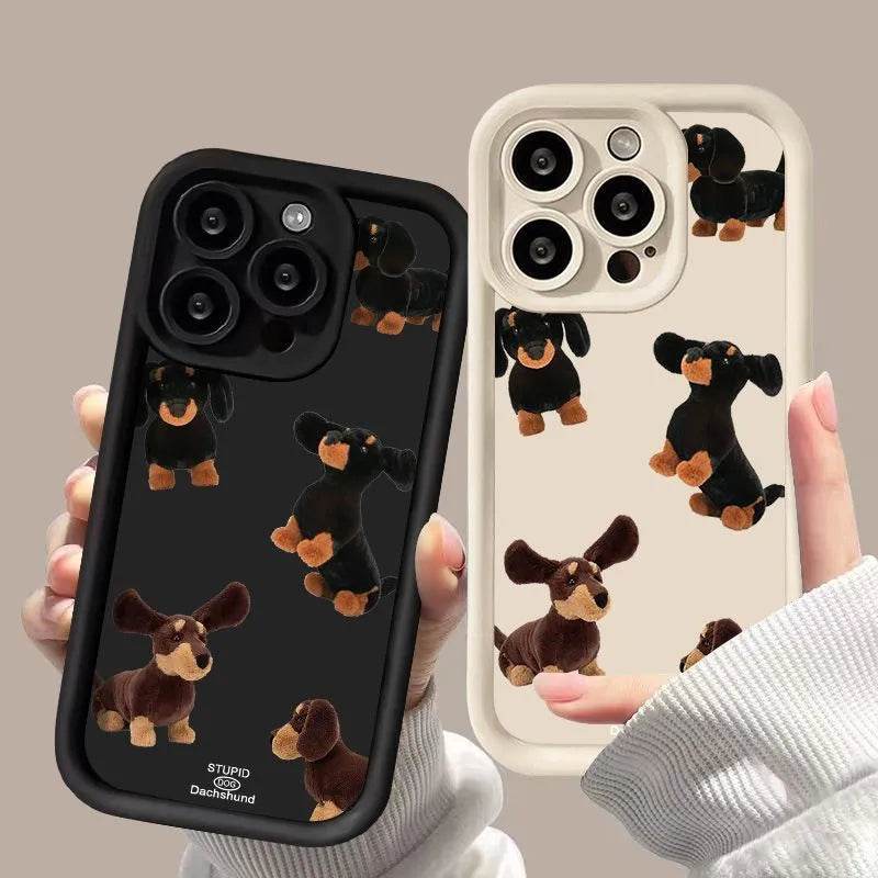 Cream Sausage Dog Phone Case - Velora
