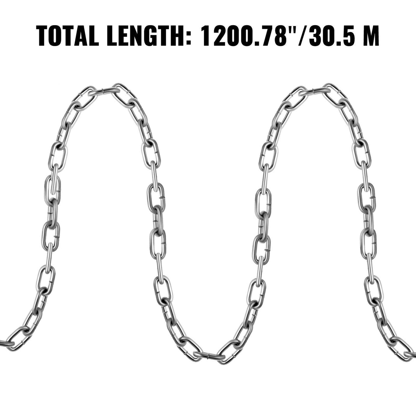 Grade 30 Chain 3 16 Inch By 100Ft Length Grade 30 Proof Coil Chain Zinc Plated Grade 30 Chain For Towing Logging Agriculture And Guard Rails - Velora