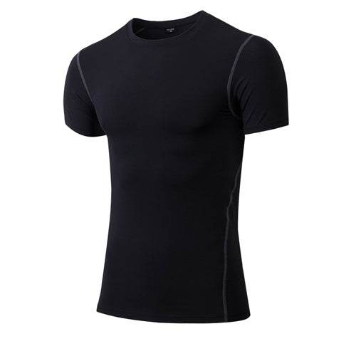 Solid color quick-drying bottoming short sleeve fitness t-shirt top - Velora
