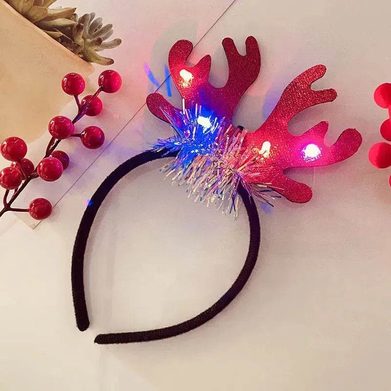 Christmas With Light Headband Snowflake Women's - Velora