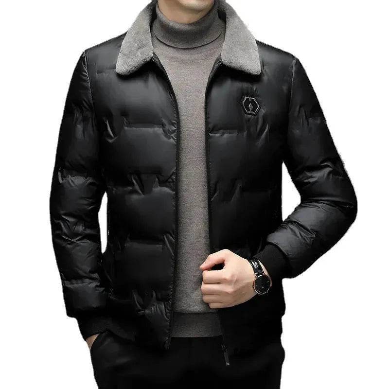 Men's Cotton-padded Slim Fit Zipper Lightweight Winter Puffer Jacket - Velora