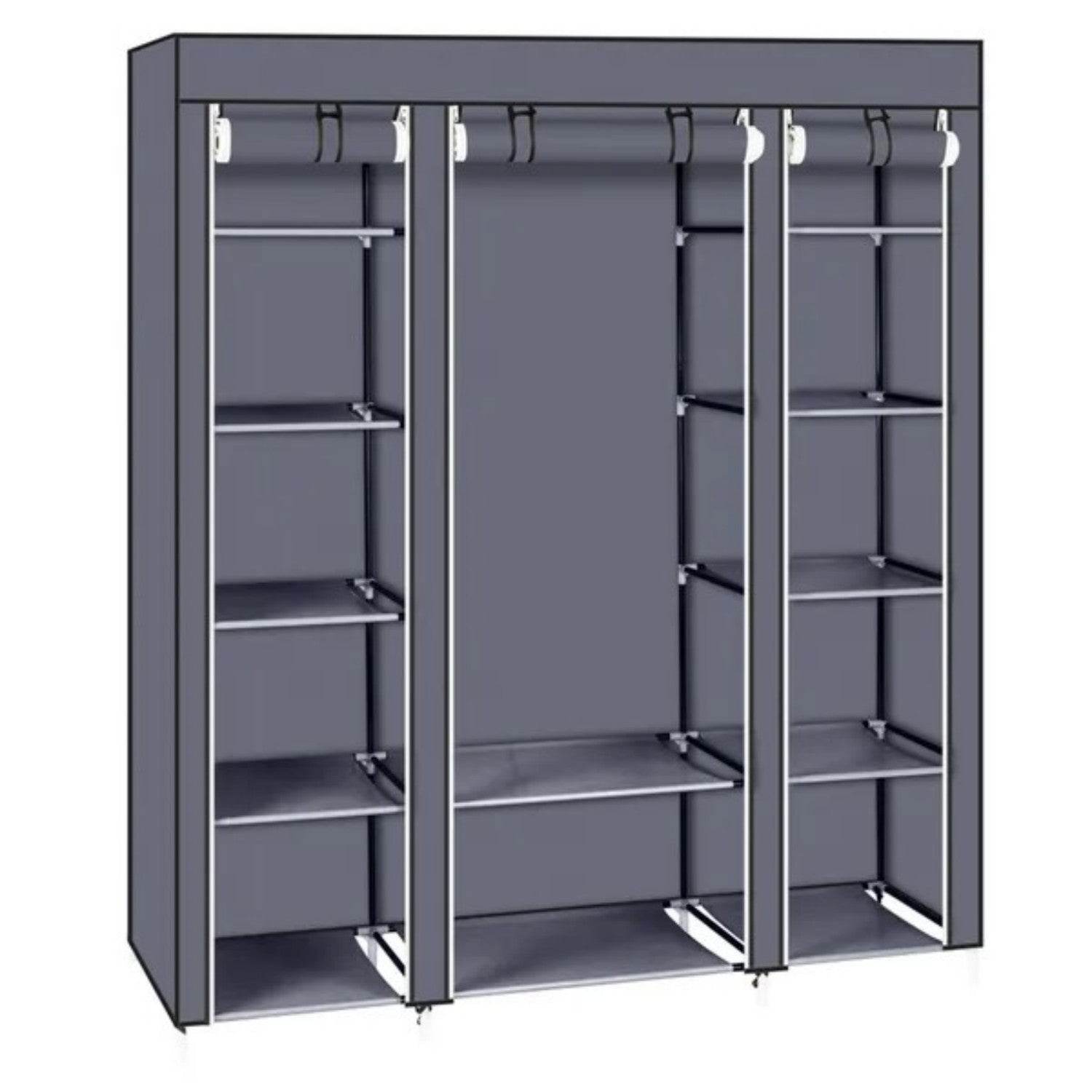 69 Portable Clothes Closet Wardrobe Storage Organizer With Non - Velora