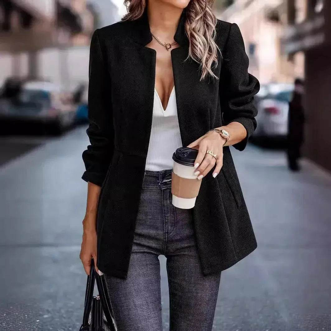 Slim-fit Jacket Fashion Commuting Thick fall Work office blazer suit Overcoat For Women - Velora