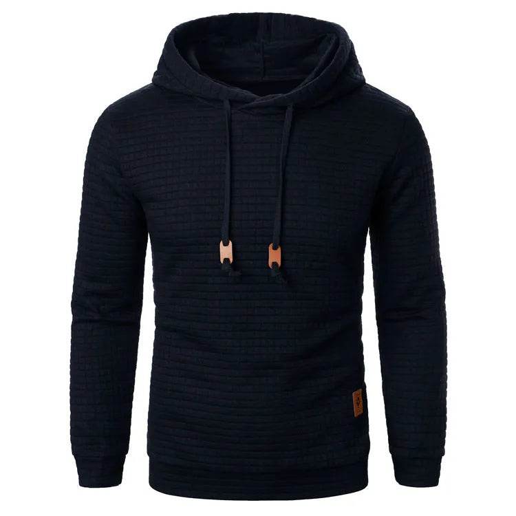 Men's Jacquard Sweatshirt Long-sleeved Hoodie Warm Color Sports Pullover Top - Velora
