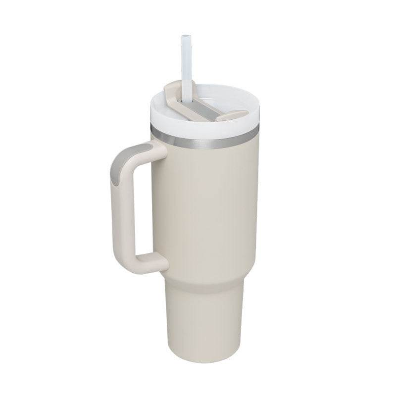 40 Oz Tumbler With Handle Straw Insulated, Stainless Steel Spill Proof Vacuum Coffee Cup Tumbler With Lid Tapered Mug Gifts For Valentine Lover Suitable For Car Gym Office Travel - Velora