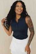 Sleeveless Polo Shirt - Velora Luxury Fashion
